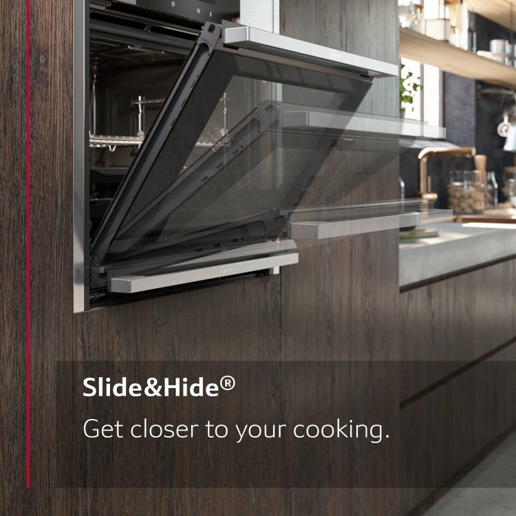 Neff N50 Slide & Hide Electric Single Oven with Catalytic Cleaning - Stainless Steel