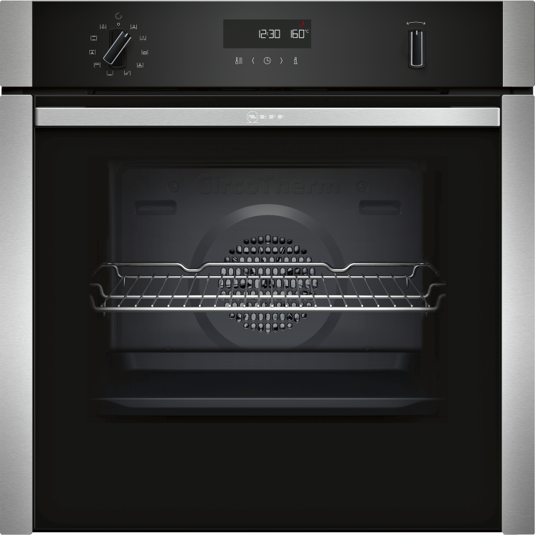NEFF B4ACM5HN0B N50 8 Function Slide And Hide Single Oven Self Cleaning - Stainless Steel