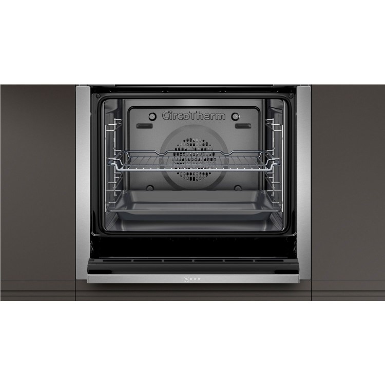 Neff N50 Slide & Hide Electric Single Oven with Added Steam and Catalytic Cleaning - Stainless Steel
