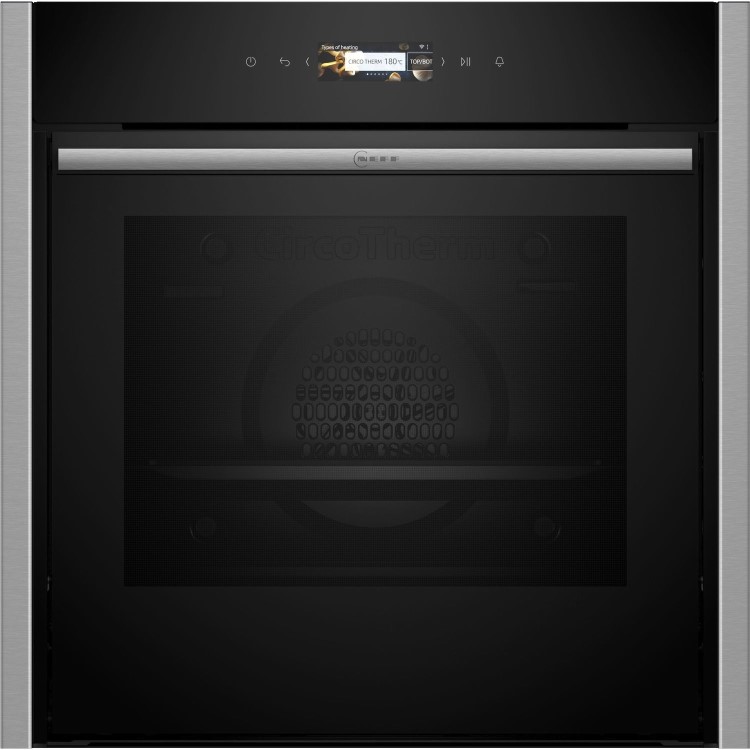 Refurbished Neff N70 Slide & Hide B54CR31N0B 60cm Single Built In Electric Oven Stainless Steel