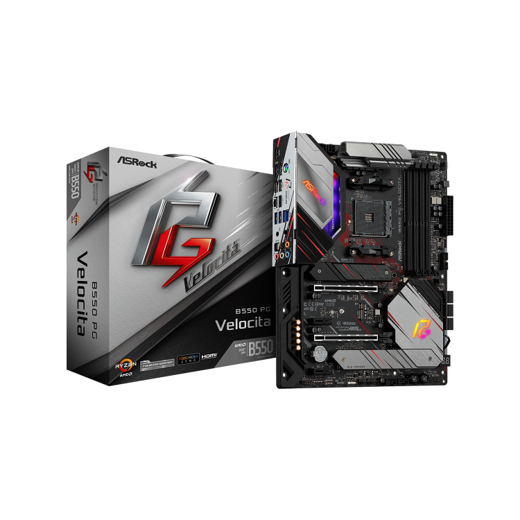 ASRock Phantom Gaming Velocita AMD B550 AM4 DDR4 ATX Motherboard
