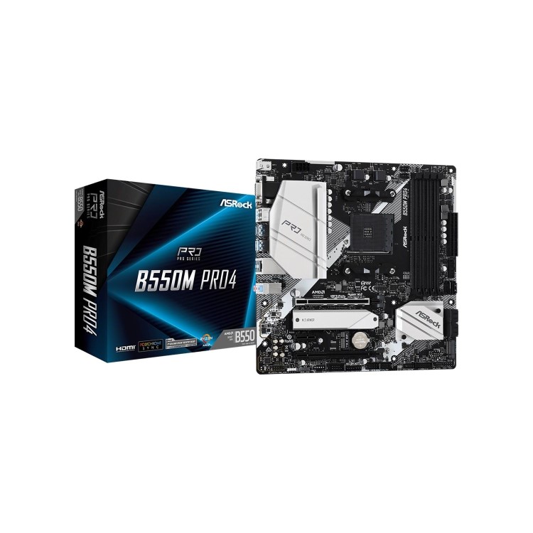ASRock B550M Pro4 AMD B550 AM4 DDR4 Micro ATX Motherboard