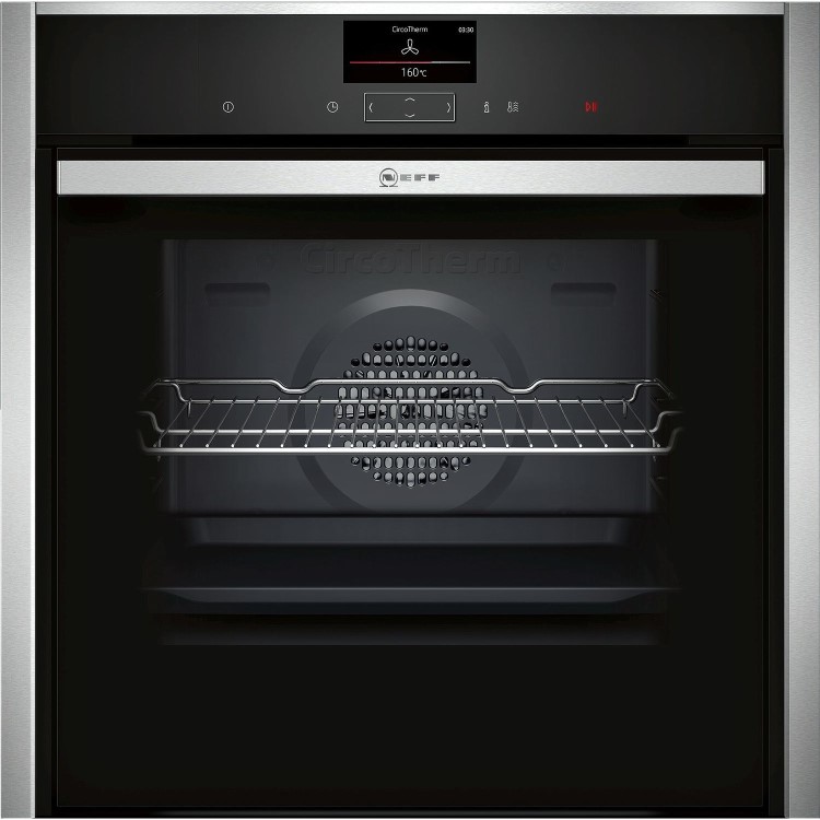 Neff N90 Slide & Hide Pyrolytic Self Cleaning Electric Single Oven - Black