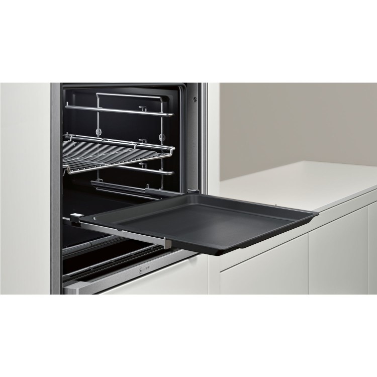 Neff N90 Slide & Hide Pyrolytic Self Cleaning Electric Single Oven - Black