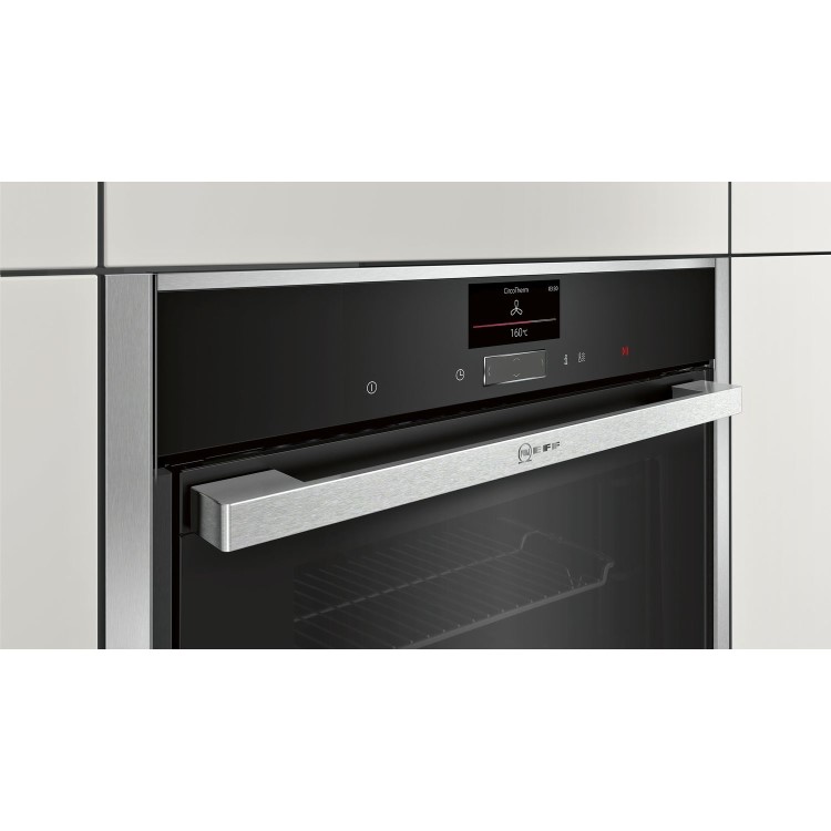 Neff N90 Slide & Hide Pyrolytic Self Cleaning Electric Single Oven - Black