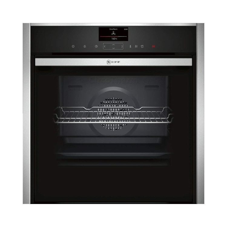 Neff B57VS24N0B Slide & Hide Electric Built-in Single Oven Stainless Steel