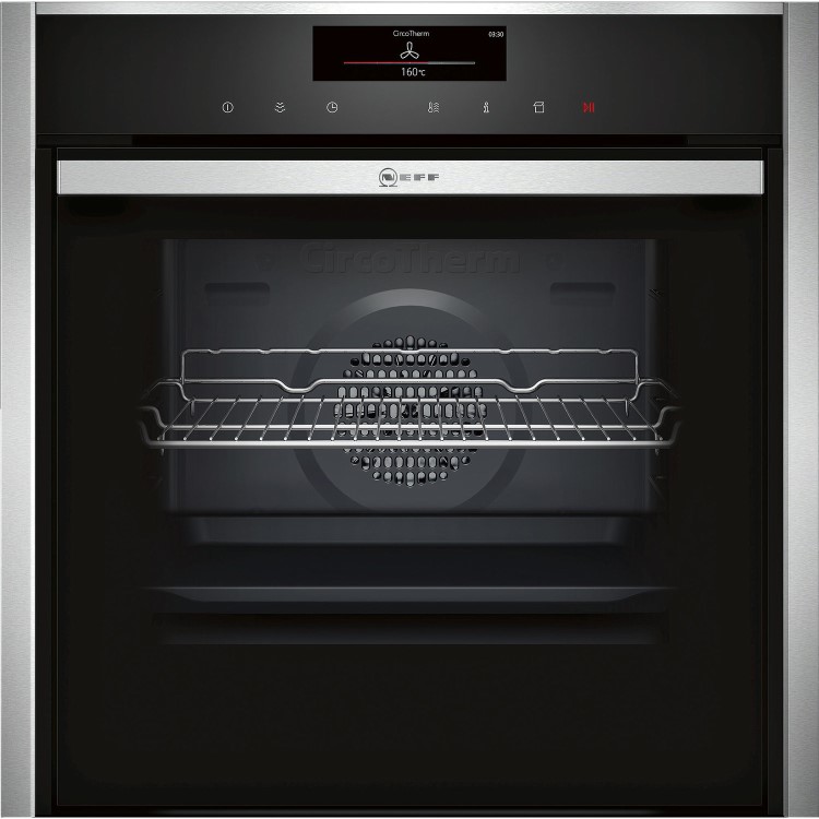 Neff B58VT68N0B Slide And Hide Electric Built-in Single Oven Stainless Steel