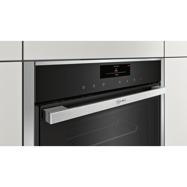 Neff B58VT68N0B Slide And Hide Electric Built-in Single Oven Stainless Steel