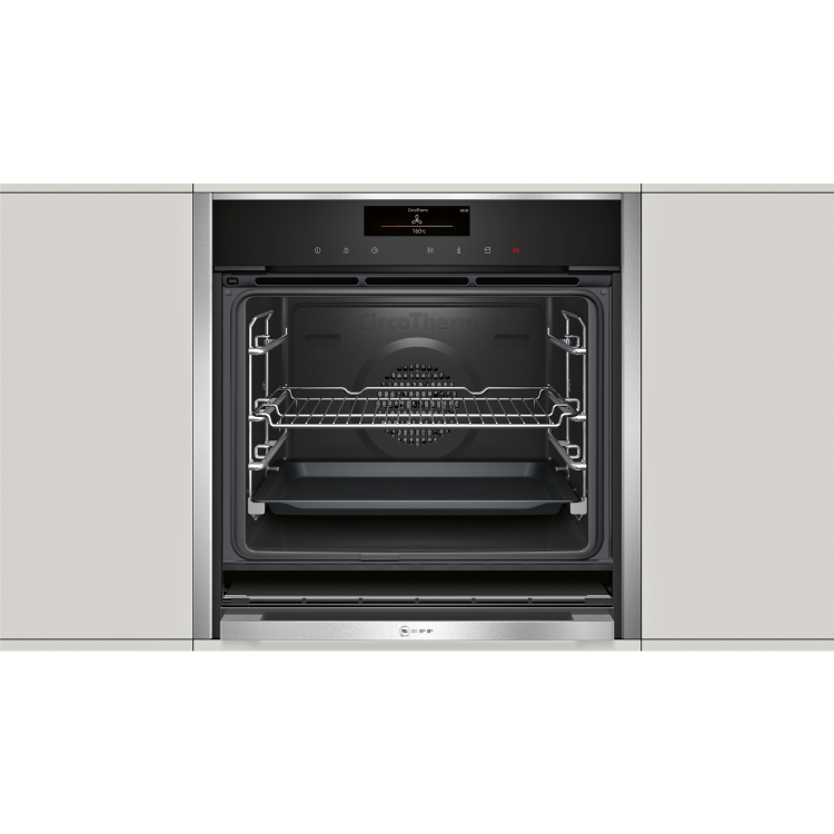 Neff B58VT68N0B Slide And Hide Electric Built-in Single Oven Stainless Steel