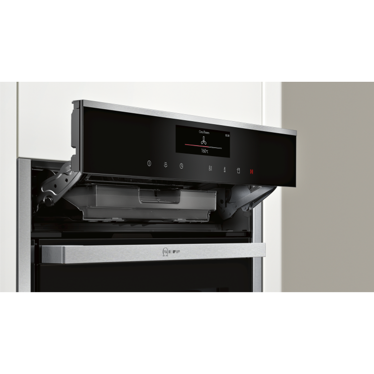 Neff B58VT68N0B Slide And Hide Electric Built-in Single Oven Stainless Steel
