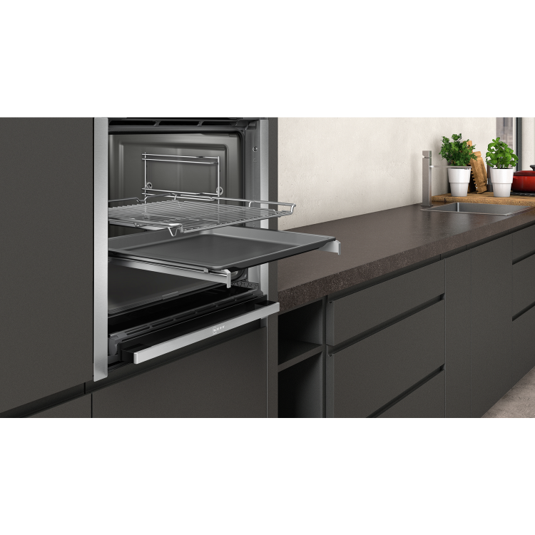 Neff B5ACM7HN0B N50 8 Function Slide And Hide Single Oven With Pyrolytic Cleaning - Stainless Steel