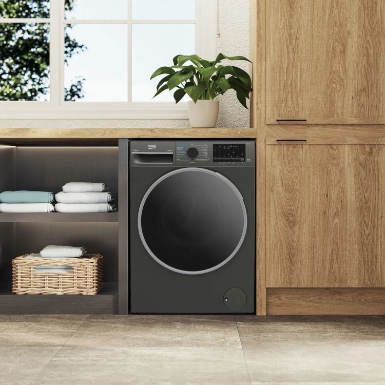 Refurbished Beko BPro 500 B5D59645UG Freestanding 9/6KG 1400 Spin Washer Dryer Graphite