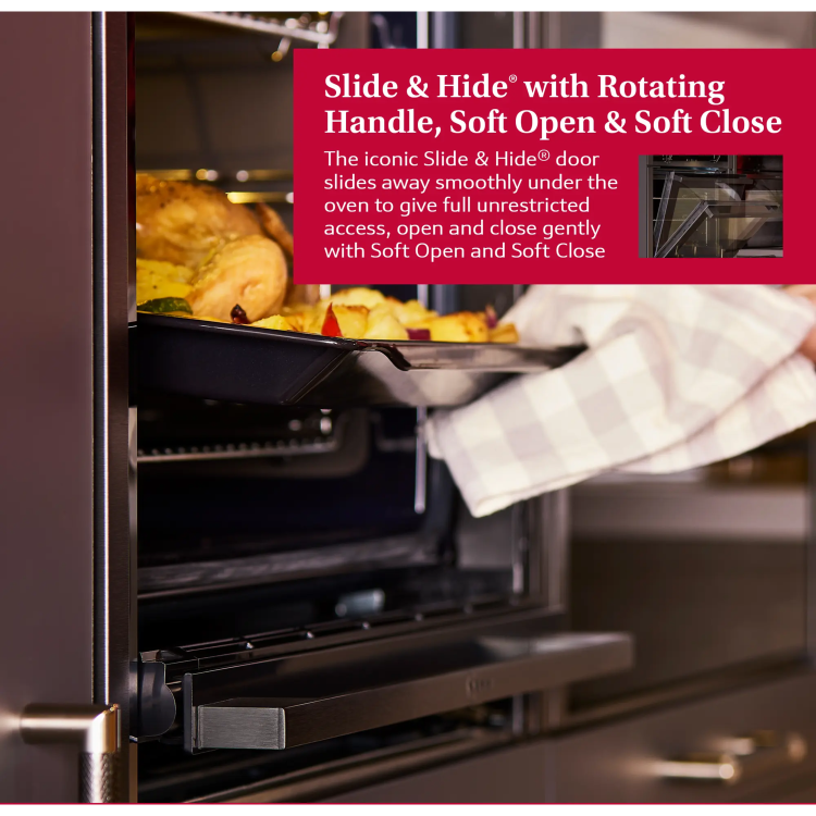 Neff N90 B64FS31G0B Slide and Hide Single Oven with Steam Function - Graphite