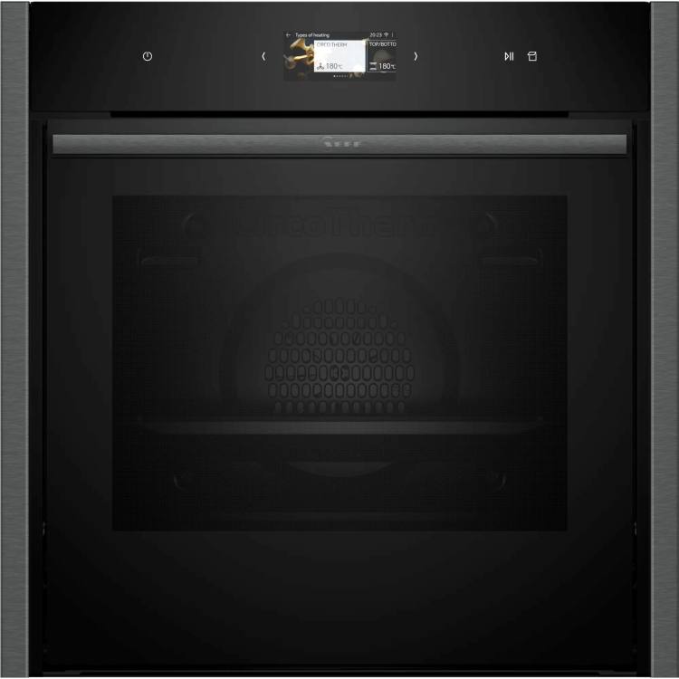 Neff N90 B64VS71G0B Slide and Hide Single Oven with Steam Function