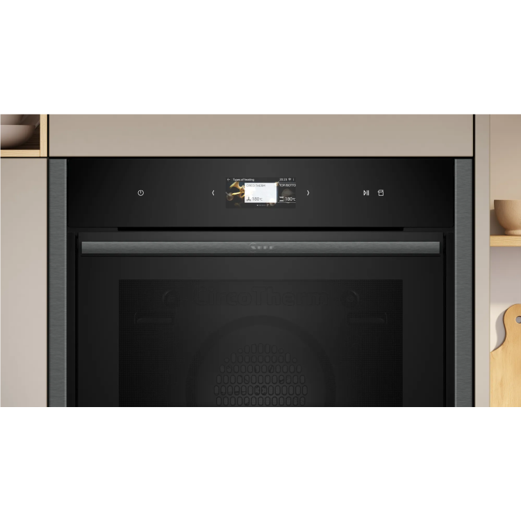 Neff N90 B64VS71G0B Slide and Hide Single Oven with Steam Function