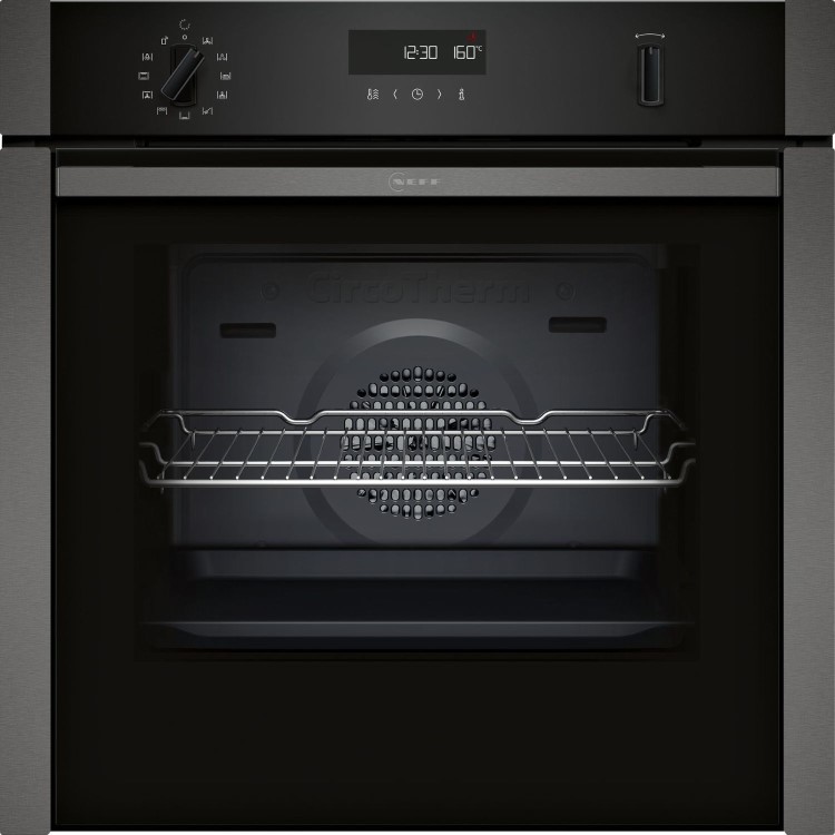 Neff N50 Slide & Hide Electric Single Oven - Graphite Grey