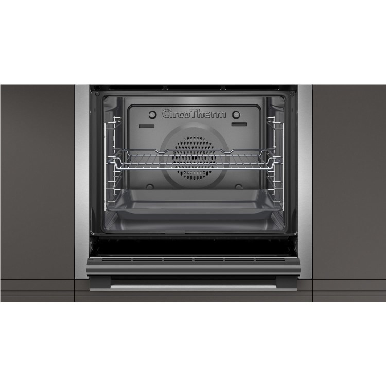 Neff N50 Slide and Hide Electric Self Cleaning Single Oven - Stainless Steel