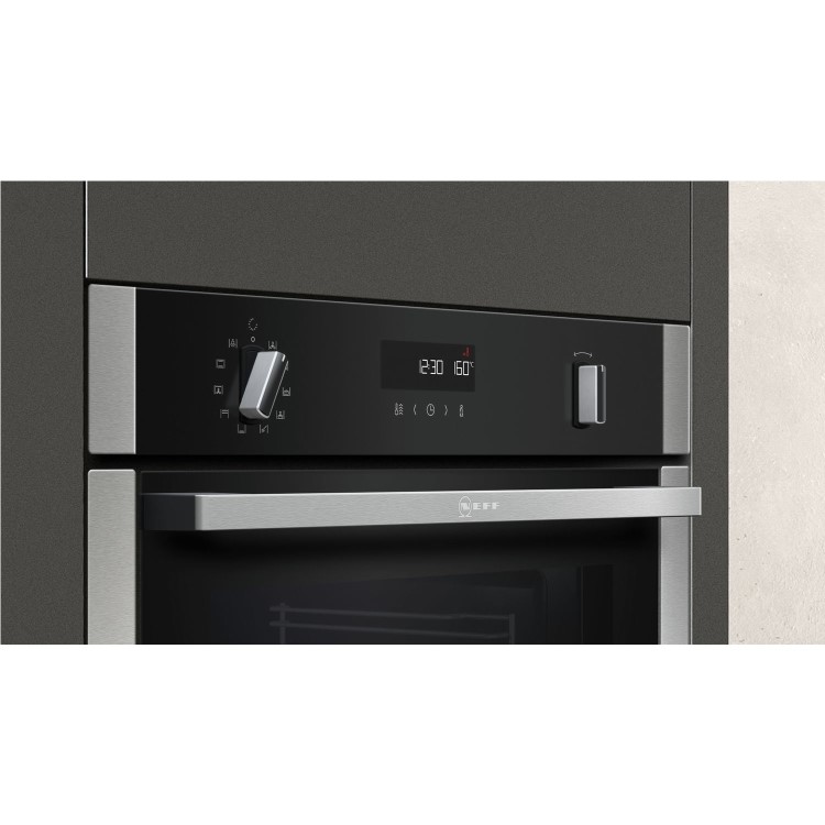 Neff N50 Slide and Hide Electric Self Cleaning Single Oven - Stainless Steel