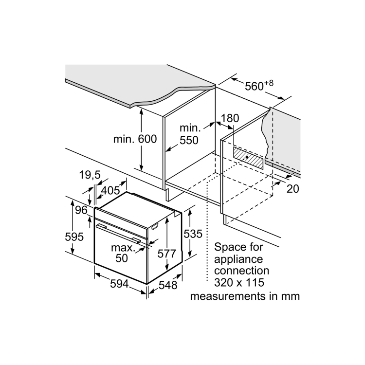 Refurbished Neff N50 Electric Single Oven - Stainless Steel