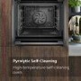 Refurbished Neff N50 B6ACH7HG0B 60cm Single Built In Electric Oven With Pyrolytic Cleaning Graphite