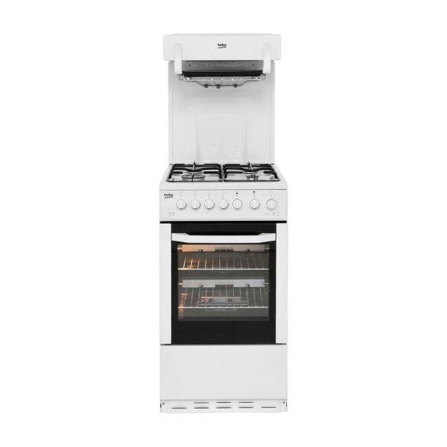 Beko 50cm Gas Cooker with Eye Level Grill - White
