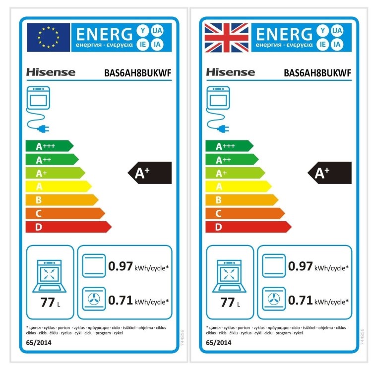 Hisense Hi8 BAS6AH8BUKWF Electric Single Oven - Black   