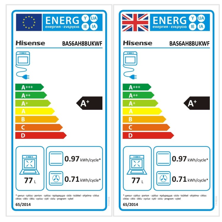 Hisense Hi8 BAS6AH8BUKWF Electric Single Oven - Black