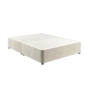 BASE1246ECR Beige Velvet Double Divan Bed Base - Langston