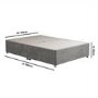 Beige Velvet Double Divan Bed Base - Langston