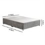 Grey Velvet King Size Divan Bed Base with 2 Drawers - Langston