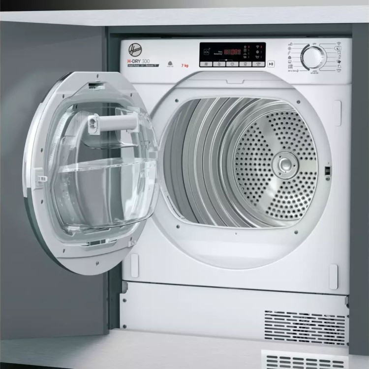 Refurbished Hoover BATDH7A1TCE-80 Integrated Heat Pump 7KG Tumble Dryer White