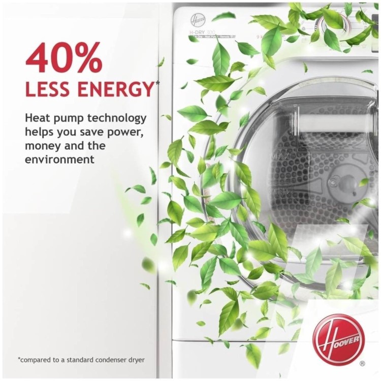 Hoover H-Dry 300 Pro 7kg Integrated Heat Pump Tumble Dryer - Black