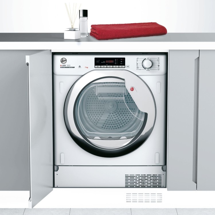 Hoover H-Dry 300 7kg Integrated Heat Pump Tumble Dryer - White