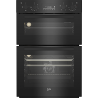 Refurbished Beko RecycledNet BBDF22300B 60cm Double Built In Electric Oven Black