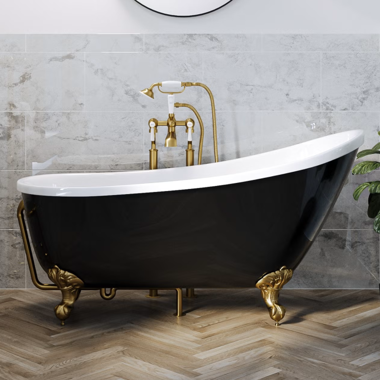 ONLY OPENED - Traditional Exposed Bath Waste - Brushed Brass