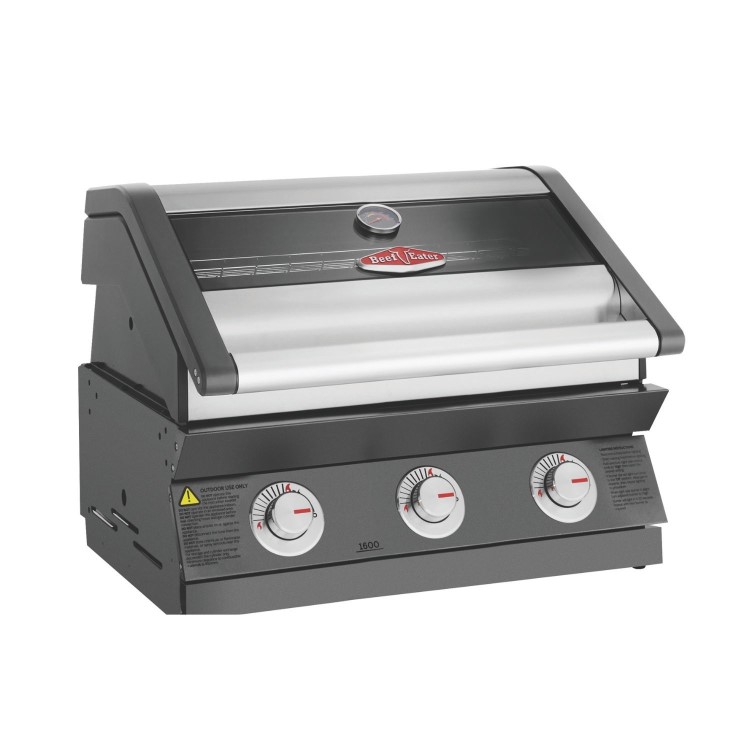 Beefeater 1600E Series 3 Burner Built in Gas BBQ - Dark 