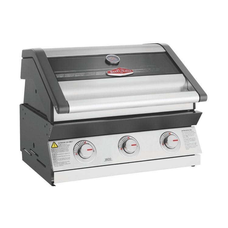 Beefeater 1600 Series 3 Burner Built in Gas BBQ - Stainless 