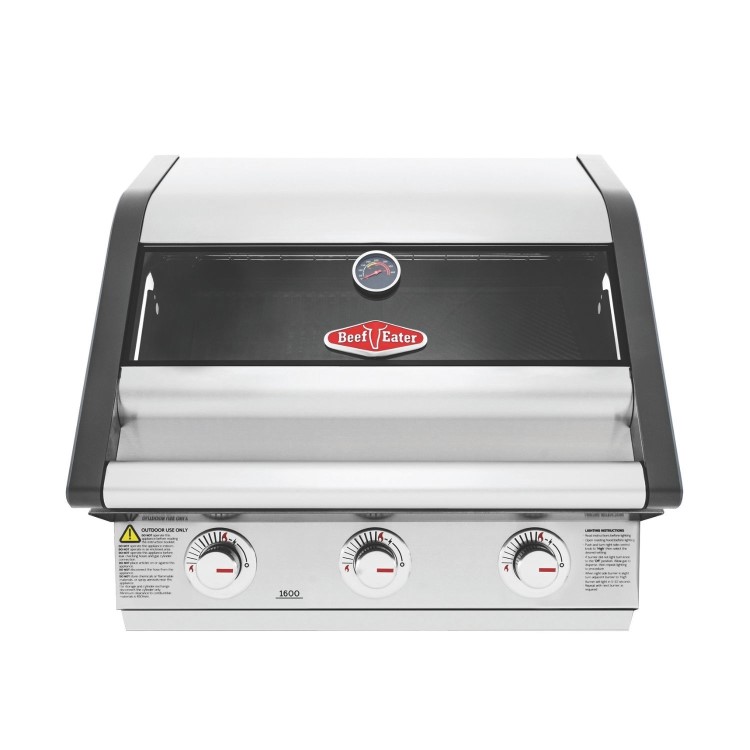 Beefeater 1600 Series 3 Burner Built in Gas BBQ - Stainless 
