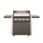 BeefEater 1600E Series - 4 Burner Gas BBQ Grill & Side Burner Trolley - Dark