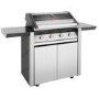 BeefEater 1600S Series - 4 Burner Gas BBQ Grill & Side Burner Trolley - Silver