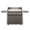 BeefEater 1600E Series - 5 Burner Gas BBQ Grill &amp; Side Burner Trolley - Dark