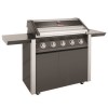 BeefEater 1600E Series - 5 Burner Gas BBQ Grill &amp; Side Burner Trolley - Dark