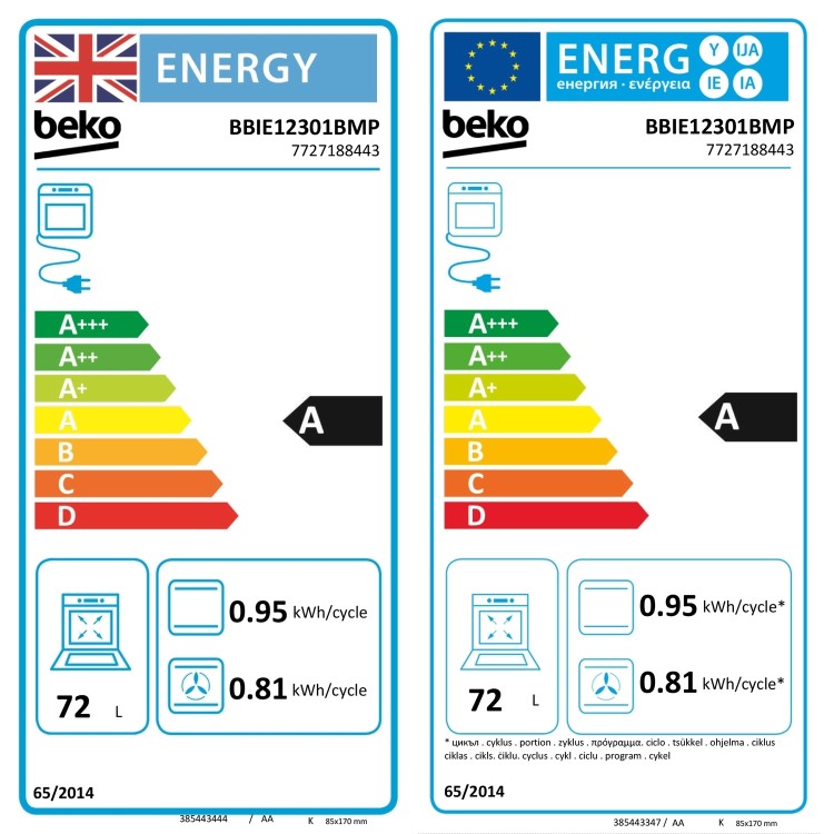 Beko BBIE12301BMP Electric Fan Assisted Single Oven - Black