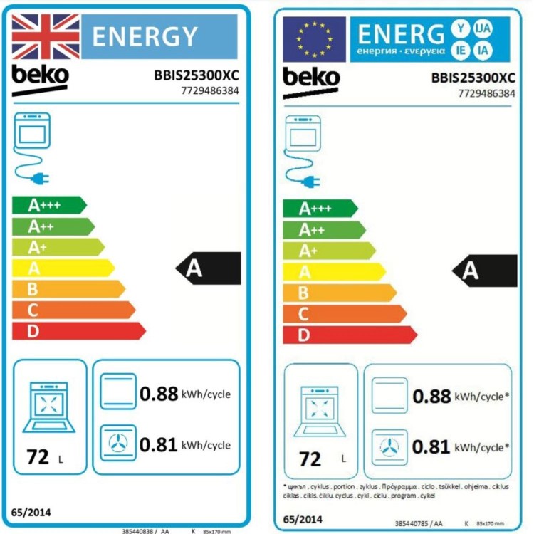 Beko BBIS25300XC AeroPerfect Electric Single Oven - Black