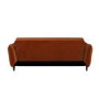 3 Seater Click-Clack Sofa Bed in Burnt Orange Velvet - Bobby