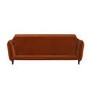 Burnt Orange Velvet 3 Seater Click Clack Sofa Bed – Bobby 
