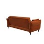 Burnt Orange Velvet 3 Seater Click Clack Sofa Bed – Bobby 