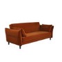 Burnt Orange Velvet 3 Seater Click Clack Sofa Bed – Bobby 