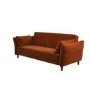 Burnt Orange Velvet 3 Seater Click Clack Sofa Bed – Bobby 