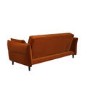 Burnt Orange Velvet 3 Seater Click Clack Sofa Bed – Bobby 